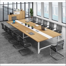 中偉 ZHONGWEI 2.4*1.2m 會(huì)議桌 辦公室家具長(zhǎng)條桌 楓木色 計(jì)價(jià)單位：張